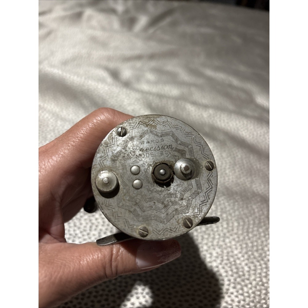 Vintage Wards Precision Model 40 Engraved Baitcasting Reel